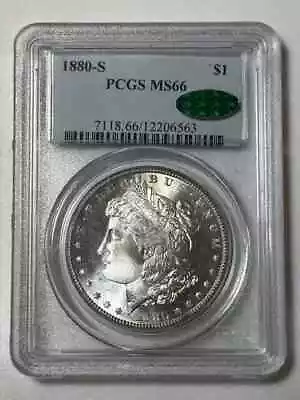 1880 S Morgan Silver Dollar PCGS MS-66 CAC White Coin! • $553.70