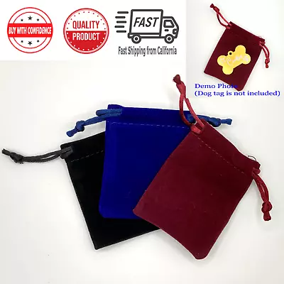 10/20/30 Small 2  X 2.75  Velvet Jewelry Gift Favors Party String Bag Pouch • $6.99