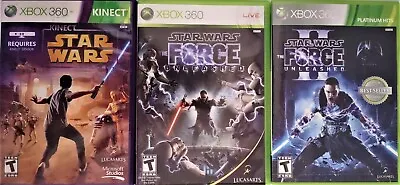 $29.99 • Buy Star Wars + The Force Unleashed I & II, (Xbox 360)  Bundle