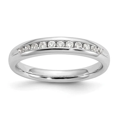 $1241.52 • Buy 14K White Gold 11-Stone 1/5 Carat Round Diamond Complete Channel Band Ring