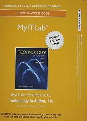 MyITLab With Pearson EText -- Access Card -- Technology In Action - VERY GOOD • $72.30