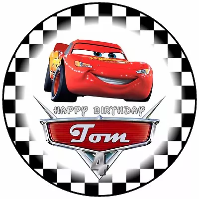 £5.50 • Buy 7.5  Disney Cars Lightning McQueen Birthday Edible Personalised Cake Topper