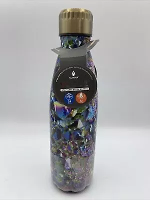 Manna Vogue Metallic Vacuum Bottle Stainless Steel Hot Cold 17 Oz Rainbow NEW • $14.99