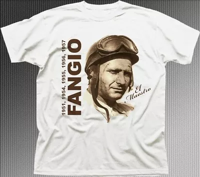 FANGIO JUAN MANUEL CAR RACING LEGEND Grand Prix F1 Formula 1 Tshirt 9464 • £13.95