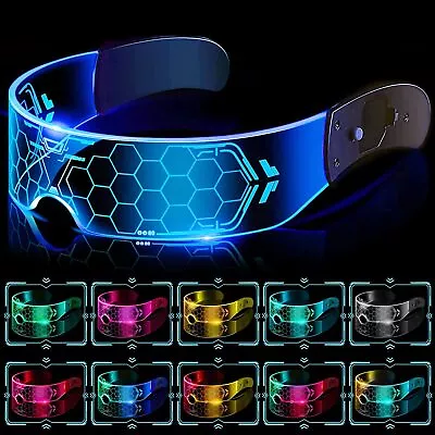 £5.40 • Buy Light Up LED Eyeglasses 7 Color Glow Flashing Light Up Glasses Party Nightclub