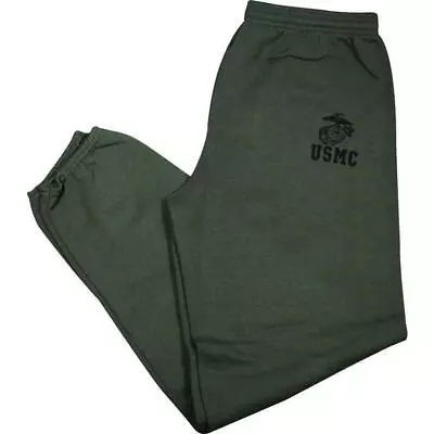 Marine Corps Issue Sweats- USMC Green PT Sweatpants- Military Issue- Made In USA • $44.95