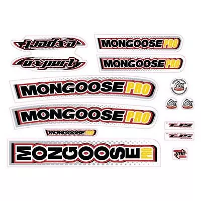 Mongoose - 2000 PRO Expert For Smoke Chrome Frame - Decal Set - Old School Bmx • $88