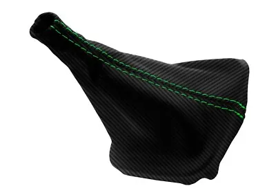 Manual Shift Boot Carbon Fiber For BMW E30 318i 325 325i 325is M3 Green Stitch • $28.99