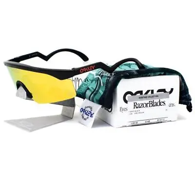 $479.99 • Buy Oakley OO 9140-12 Razor Blades Heritage Collection Black Fire Mens Sunglasses .