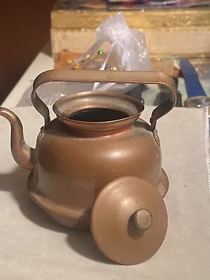 Vintage Miniature Copper Metal Tea Pot/Kettle Sweden 1950s • $56.75