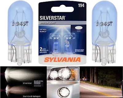 Sylvania Silverstar 194 3.8W Two Bulbs Front Side Marker Parking Upgrade JDM T10 • $12.35