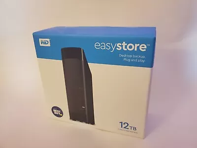 WD - Easystore 12TB External USB 3.0 Hard Drive - Black • $61