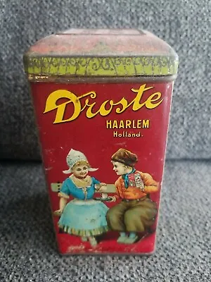 Vintage Droste's Cocoa Tin Haarlem Holland 1904. Art Deco. Beautiful.  • $14