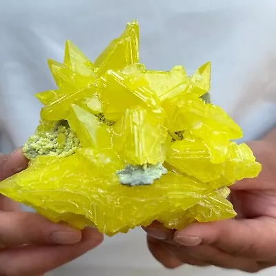 347g Natural Yellow Sulfur Crystal Quartz Crystal Mineral Specimen • $3.53