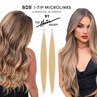 The Hair Shop 808 I-Tip Hair Extensions Remy Human Hair Microlink 16  & 20  56g • $64.99
