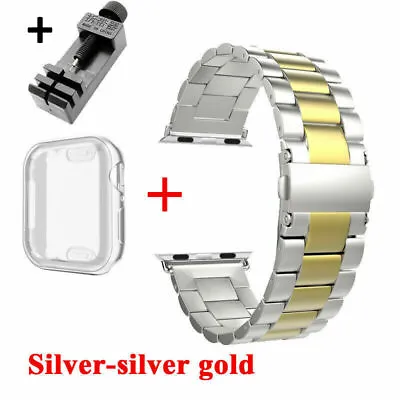 Stainless Steel Band Strap+Case For Apple Watch Series 9 8 7 6 5 4 SE 41/44/45mm • $14.89