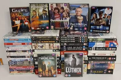 63 X BBC & ITV DVD JobLot- Coupling Broadchurch Doctor Who Outnumbered Luther 40 • £19.99