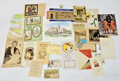 Vintage Ephemera Lot 24 Pieces ~Early 1900's+~Scrapbook Collector Reseller Lot • $19.88