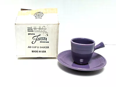 FIESTA LILAC DEMITASSE CUP & SAUCER Factory Box New Original Stock FREE SHIPPING • $109