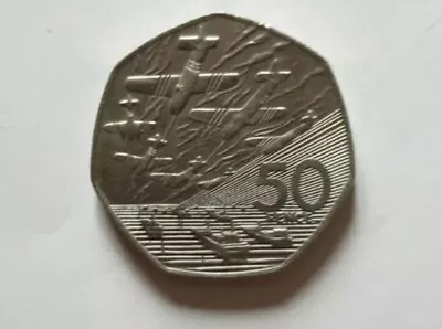 1994 50p Coin Rare D Day Landing Old Large Style Fifty Pence Battle Of Britain  • £10