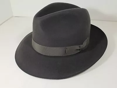 Borsalino Como Ii Fur Felt Hat Fedora Gray Made In Usa • $129.99