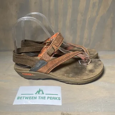 Merrell Mimosa Clove Tortoise Shell Thong Toe Sandals Shoes Strappy Womens 5 • $19.95