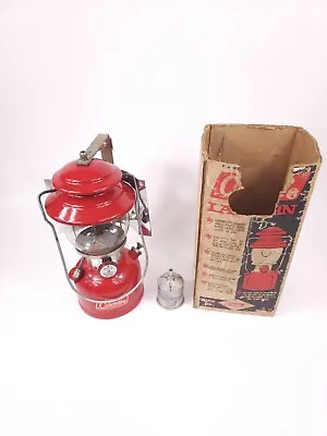 Vtg 1965 Coleman 200A Red Lantern With Box Klams 822 Reflector 0 Filter Funnel • $159.91
