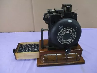 Vintage 1940's  Monarch Pathfinder Ticket Printing Machine W/  Type Tray & Crank • $119.99