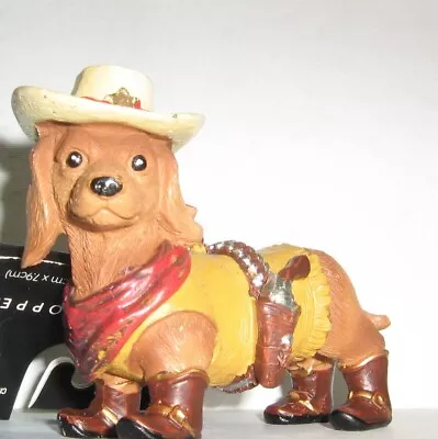 1830 Dachshund Cowboyw/guns & Hat Resin Christmas Ornament • $10