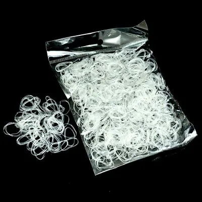 1000pcs Mini Clear Hair Elastics Rubber Bands Braids Braiding Plaits Small Bands • $2.10