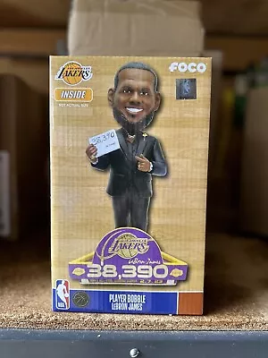 LeBron James Los Angeles Lakers Locker Room Point Total Bobblehead FOCO NEW BOX • $125