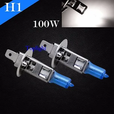 H1 Bright White 5000K 100w 12v Xenon Halogen Headlight 2x Light Bulb High Beam • $7