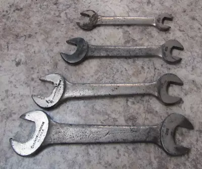 (4) -Vintage Chrome Moly VLCHEK  Wrench 19/32 - 1/2  5/8-3/4 15/16/-1 7/8-32 • $39.97