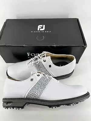 Footjoy Myjoys Premiere Series Packard Golf Shoes White Black Custom 10.5 M • $229.99