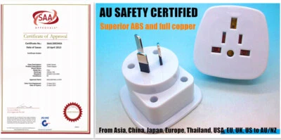 $15.95 • Buy Universal Travel Adapter International UK USA EU To AU Australian OZ Power Plug