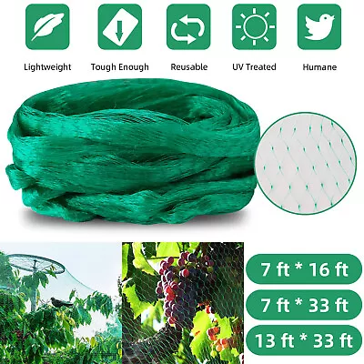 33FT Anti Bird Netting Pond Net Protection Tree Crops Plants Fruits Garden Mesh • $9.99