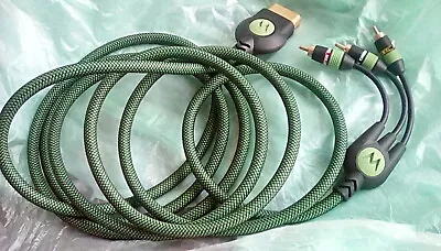 Original Xbox Monster Braided Cable Cord A/V- 3-prong -USED  Very Good Condition • $25.50