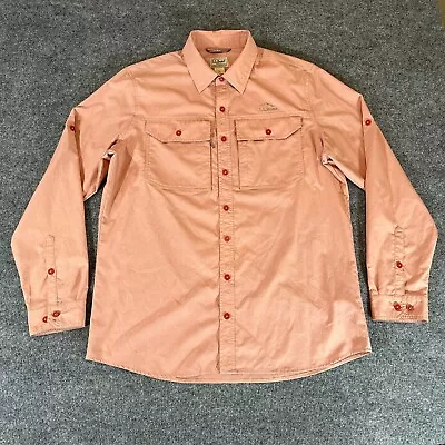 LL Bean Shirt Mens Large Tall Pink Outdoors Nylon Lightweight Button Down LT • $18.98