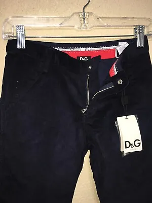 DOLCE & GABBANA D&G Junior Jean Pant Trouser NAVY Corduroy BOYS SZ XS NEW • $58.05