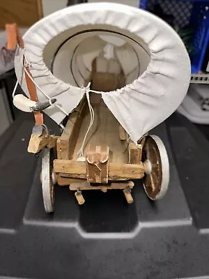 $79 • Buy Large 19  Vintage Western Covered Conestoga Pioneer Wagon Wood Model W/ Yoke