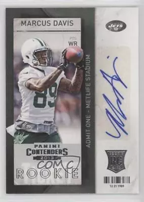 2013 Panini Contenders Short Print Rookies Marcus Davis #130 Rookie Auto RC • $3.42