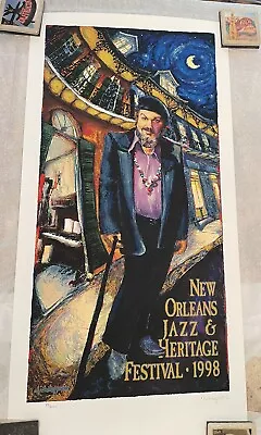 1998 NOLA Jazz Fest Dr. John Poster 73/3000 Artist Signed Michalopoulos • $1250