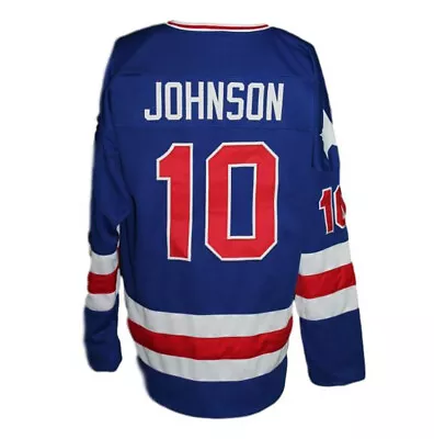 1980 Miracle On Ice Mark Johnson #10 Hockey Jersey US Type Stitched Custom Name • $49
