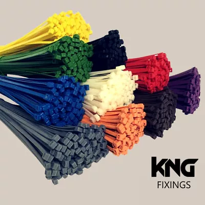 £4.95 • Buy Cable Ties Nylon Extra Strong Zip Wraps Long Thick Heavy Duty Cable Tie UK