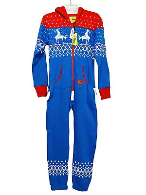 Tipsy Elves Jumpsuit Christmas Romper Size XXS Fleece Lined Humping Buck NWT • £38.60