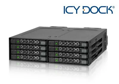 New ICY Dock MB998SP-B ToughArmor 8 Bay 2.5  SATA SSD HDD Hard Drive Mobile Rack • £239.99