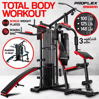 PROFLEX Home Gym Exercise Equipment Weight Machine Station Fitness Bench Set • $1009