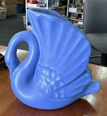MCM Vintage Rosemeade Pottery Blue Swan Planter Vase • $24.99