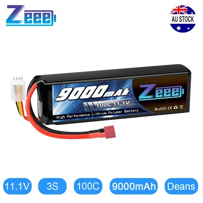 Zeee 11.1V 100C 9000mAh 3S LiPo Battery Deans T SoftCase For RC Car Truck Boat • $68.84