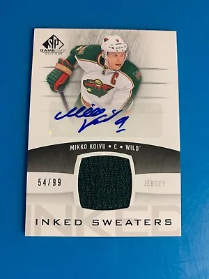 2013-14 Mikko Koivu SP Inked Sweaters Jersey / Autograph Card…54/99!!….….nm -mt • $8.99